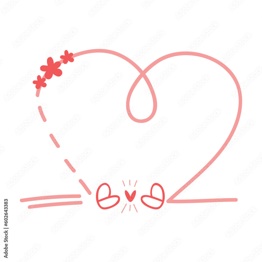 Hand Drawn Love Frame Decoration For Valentine's Day Design. Doodle style. Quote, commas, message, blank, template. Editable vector. Hand Drawn Love Frame Decoration For Valentine's Day Design. Doodle style. Quote, commas, message, blank, template. Editable vector.