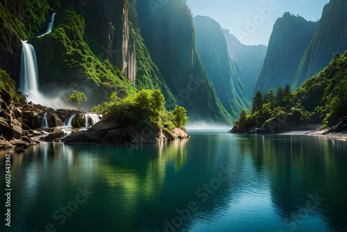 waterfall in the mountains © Being Imaginative