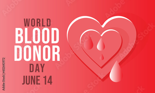 World Blood donor day. background, banner, card, poster, template. Vector illustration.