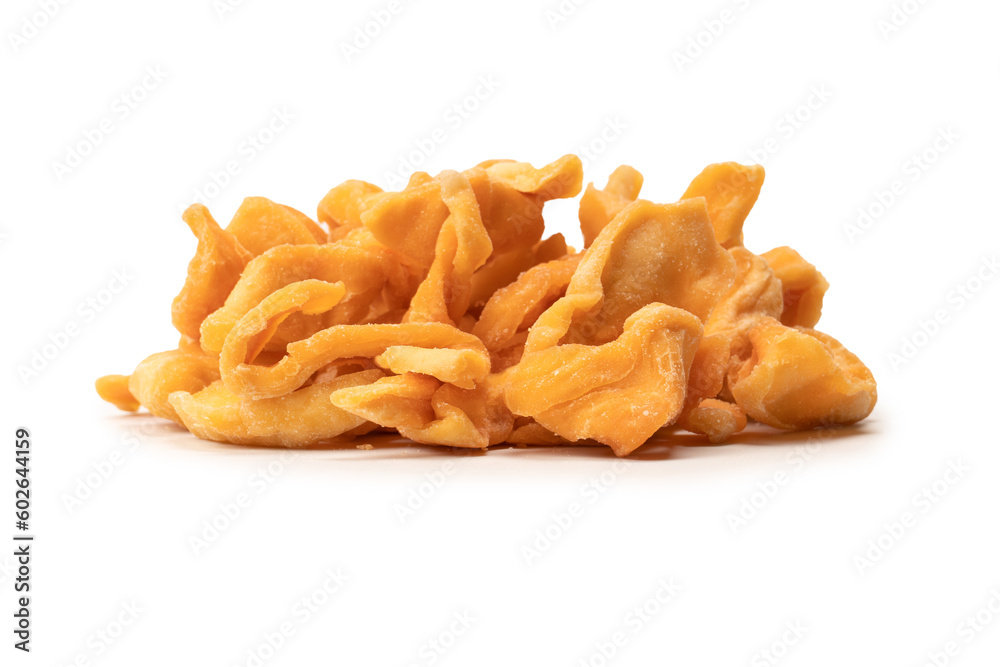 Dried melon slices isolated on a white background. Dried melon slices isolated on a white background.