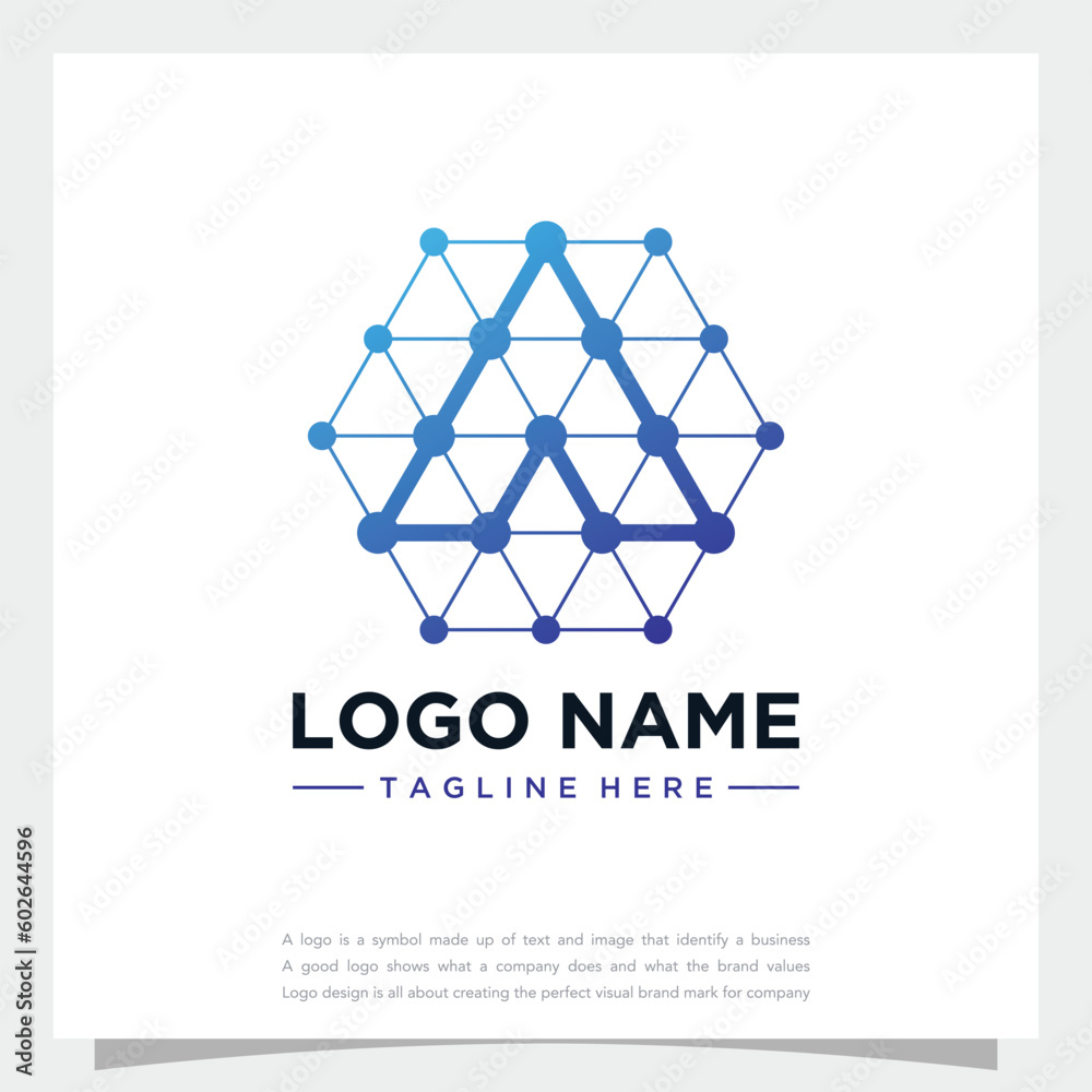 letter A initial for Techno modern logo icon vector template - logo icon letter A initial for Techno modern logo icon vector template - logo icon