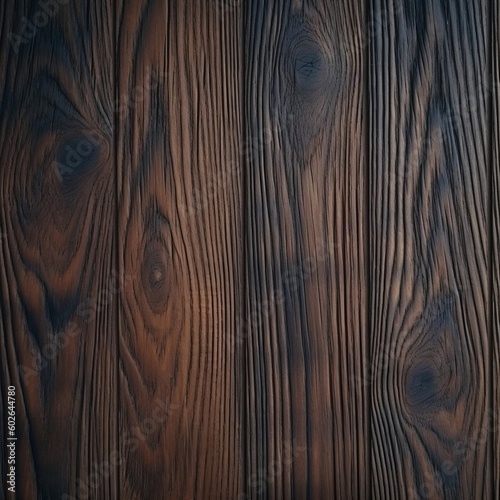 Rustic Wood: Dark Textured Background. Generative AI