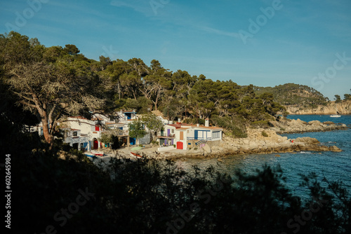 View of the  tiny beach Cala s'Alguer in Palamos, Spain © LS Visuals