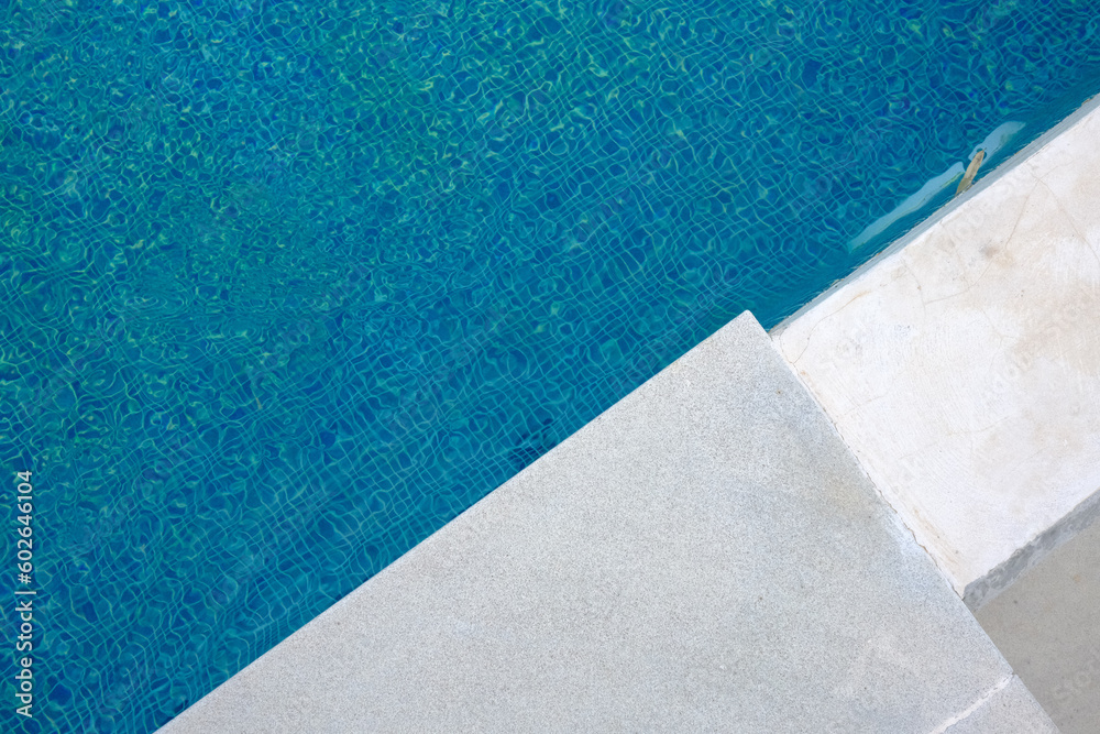 Abstract top down view of a concrete swimming pool Abstract top down view of a concrete swimming pool