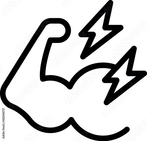 Muscle arm energy icon outline vector. Fiber flex. Power tissue
