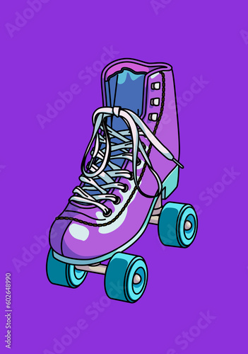 紫ローラースケート（purple roller skates） photo