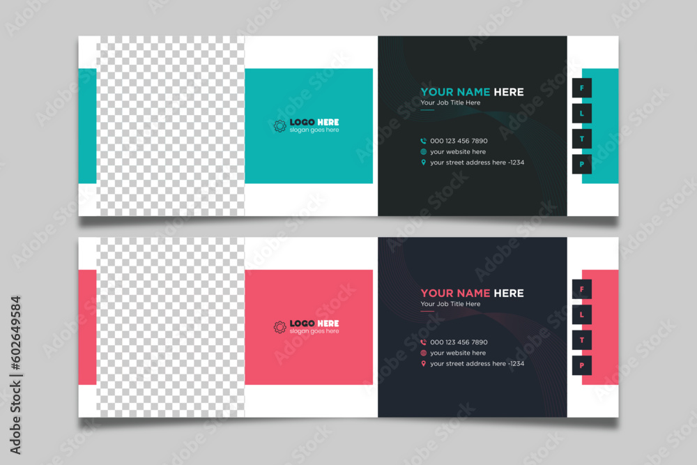 Professional Email Signatures Template Vector Design Professional Email Signatures Template Vector Design