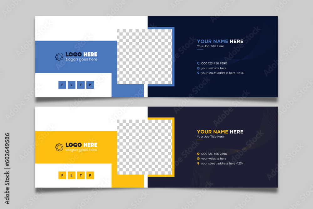 Professional Email Signatures Template Vector Design Professional Email Signatures Template Vector Design