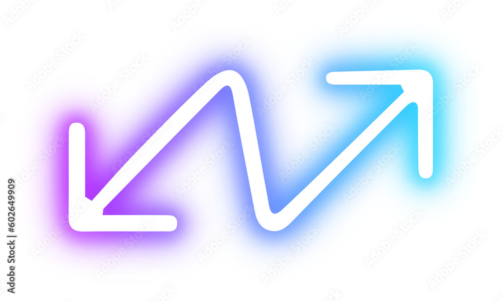 Set of Arrow neon