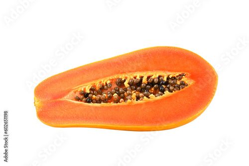 Papaya, ripe papaya fruit on transparent png photo