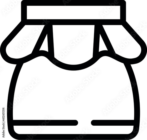 Modern skirt icon outline vector. Fabric fashion. Style woman