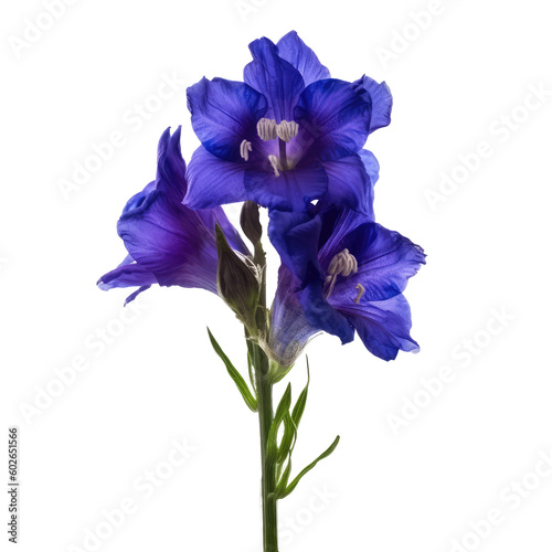 larkspur flowers isolated on white
