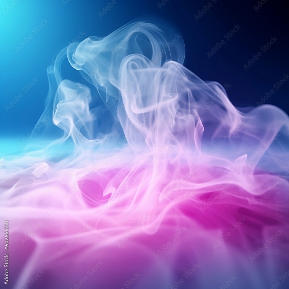smoke in light background with purple blue light. smoke gas. AI Generated smoke in light background with purple blue light. smoke gas. AI Generated