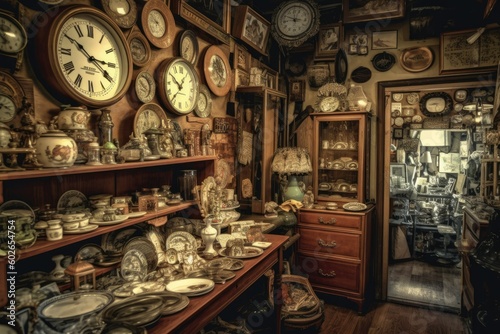 Historical Finds in Antique Store - AI Generated