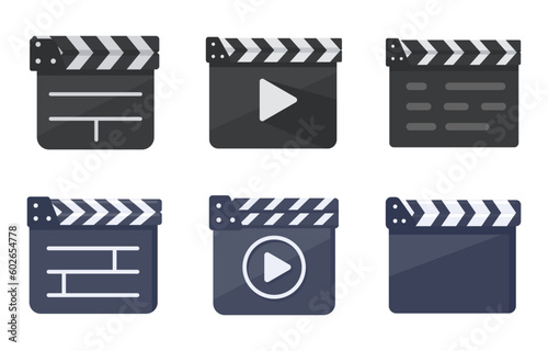 movie slate for the beginning of the show. Applause of film director to start filming drama