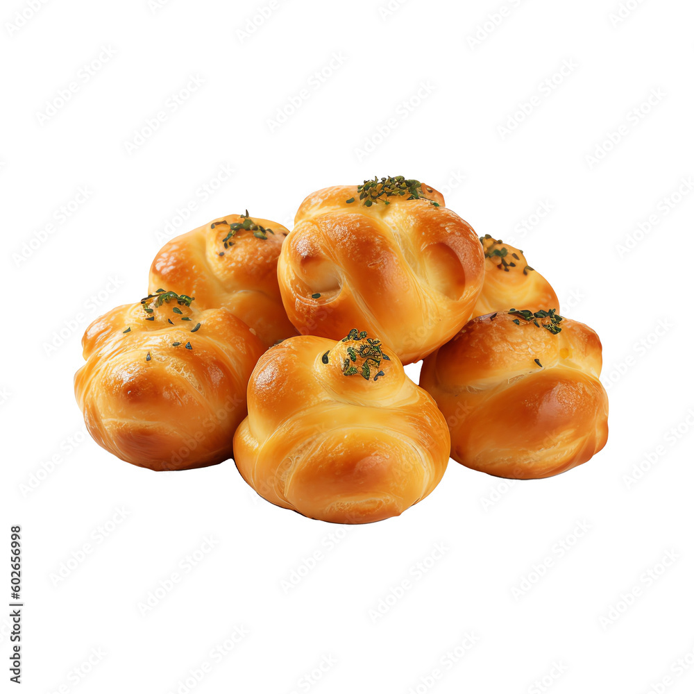 garlic knots isolated on transparent background garlic knots isolated on transparent background