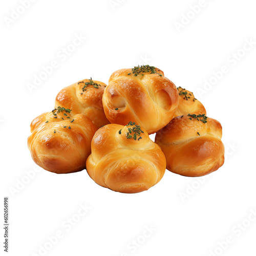Canvas Print garlic knots isolated on transparent background