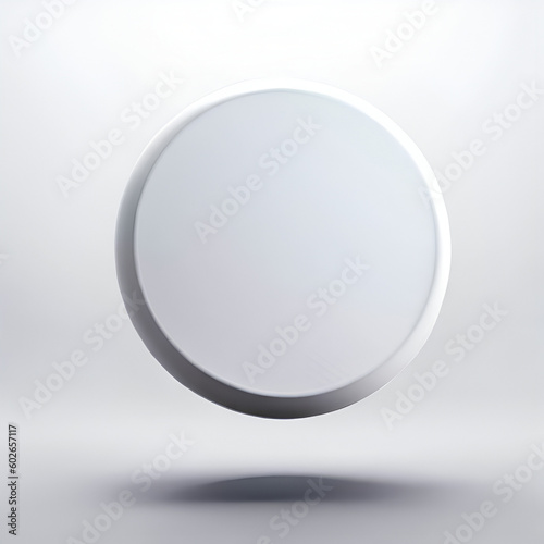 3D Round Logo Mockup Display of a Commercial Panel with a Brand Identity