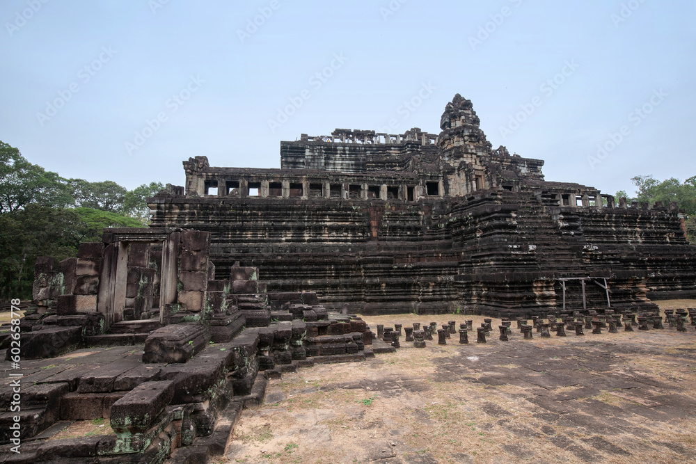 Baphuon Temple, is a temple at Angkor located in Angkor Thom built on an artificial hill. The temple was originally dedicated to Shiva and late converted to a Theravada Buddhist temple