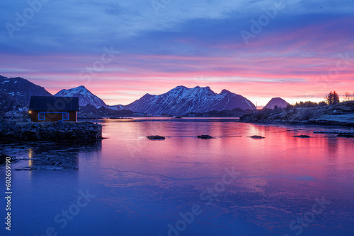sunrise at the seascape of lofoten norway © Reinhard