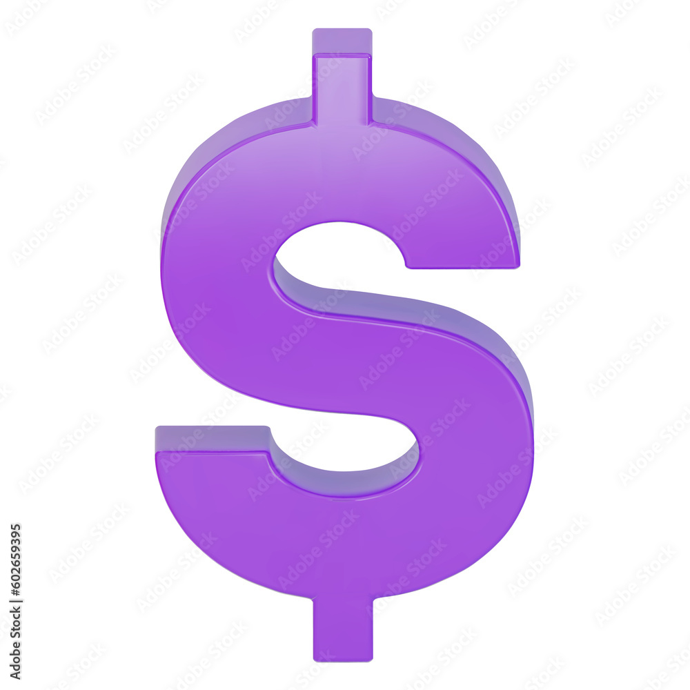 Purple US dollar currency symbol isolated on white background. Purple dollar sign. 3D signs money currency sign. 3D png Illustration. Purple US dollar currency symbol isolated on white background. Purple dollar sign. 3D signs money currency sign. 3D png Illustration.