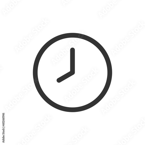 clock Icon Vector. Simple flat symbol. Illustration pictogram