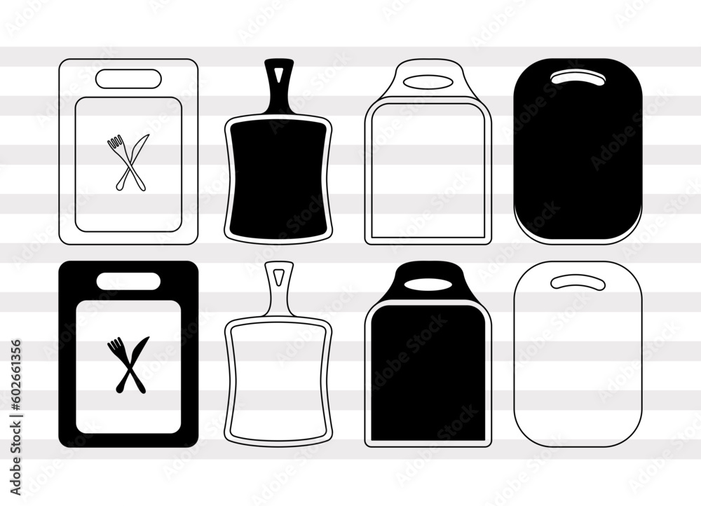 Cutting Board SVG, Board Silhouette, Kitchen Board Svg, Chopping Svg ...