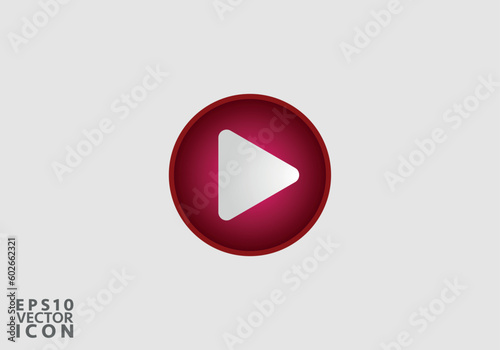 Free Download Play icon, vector illustration. Flat design style - GFXLoad