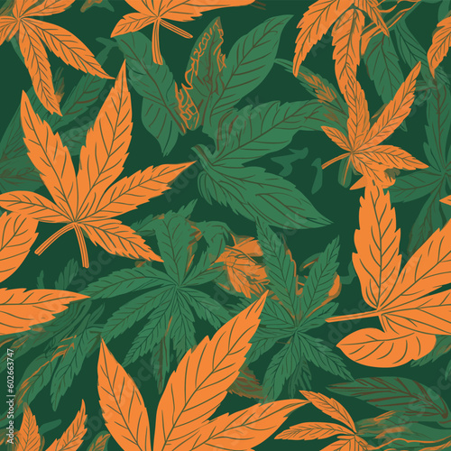 Seamless Colorful Marijuana Pattern.

Seamless pattern of marijuanas in colorful style. Add color to your digital project with our pattern!