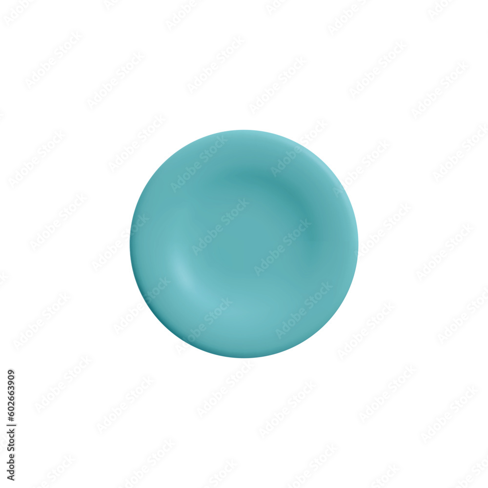 Blank empty saucer or plate top view 3D realistic vector illustration isolated. Blank empty saucer or plate top view 3D realistic vector illustration isolated.