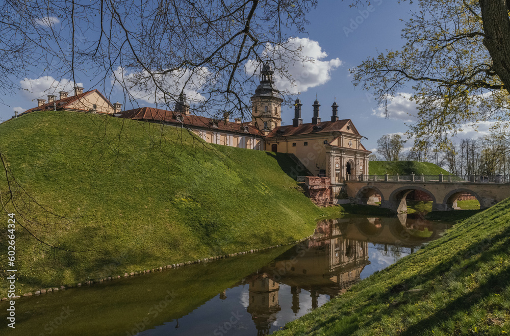 Obraz premium Nesvizh Castle is a palace and castle complex located in the city of Nesvizh in the Minsk region of Belarus
