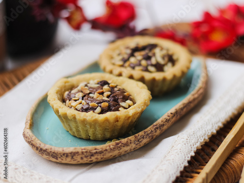 Mini Pie Brownies, sweet dessert suitable for tea or coffee time, with various topping