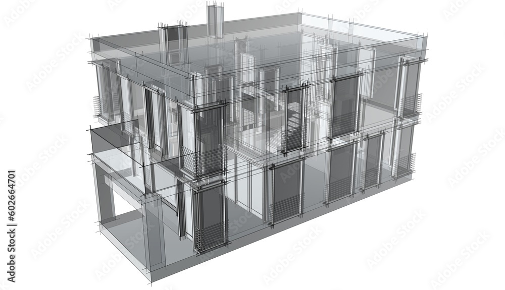 Modern architecture building 3d rendering Modern architecture building 3d rendering
