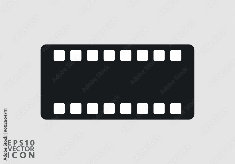 Cinema filmstrip roll on white background. Blank negative film. 35mm film slide frame. Cinema or photo frames. Long, retro film strip frame. Vector illustration Cinema filmstrip roll on white background. Blank negative film. 35mm film slide frame. Cinema or photo frames. Long, retro film strip frame. Vector illustration