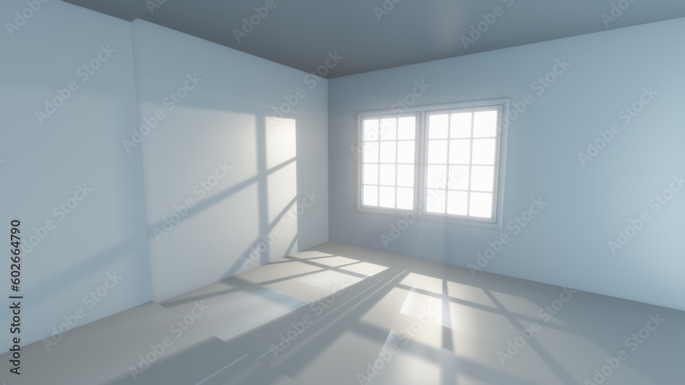 3D Rendering of Minimal Bright Interior 3D Rendering of Minimal Bright Interior