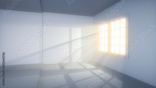 Wallpaper Mural 3D Rendering of Minimal Bright Interior Torontodigital.ca