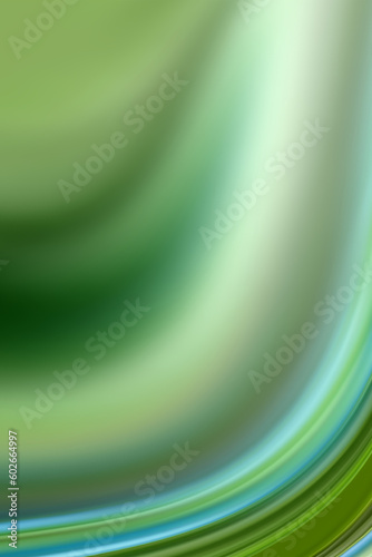 Abstract image consisting of green smooth lines resembling sea waves
