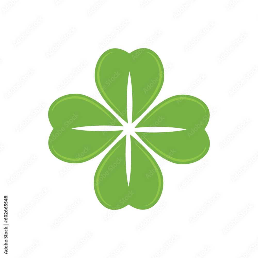 Clover leaf logo illustration vector flat design Clover leaf logo illustration vector flat design