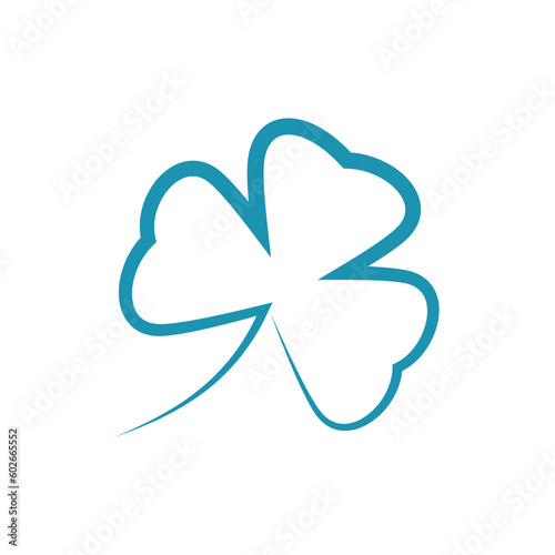 Clover leaf logo illustration vector flat design