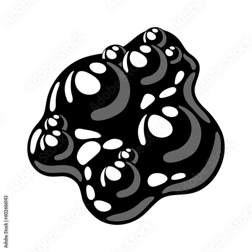 Splattering blotch slime. Toxic mucus smudges stain. Leaking paint blot.