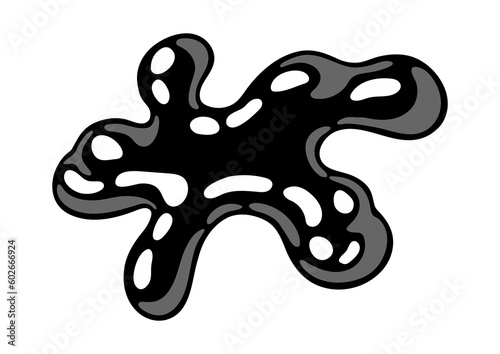 Splattering blotch slime. Toxic mucus smudges stain. Leaking paint blot.