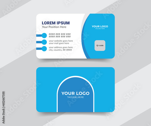 Medical business card design in flat style vector layout 
