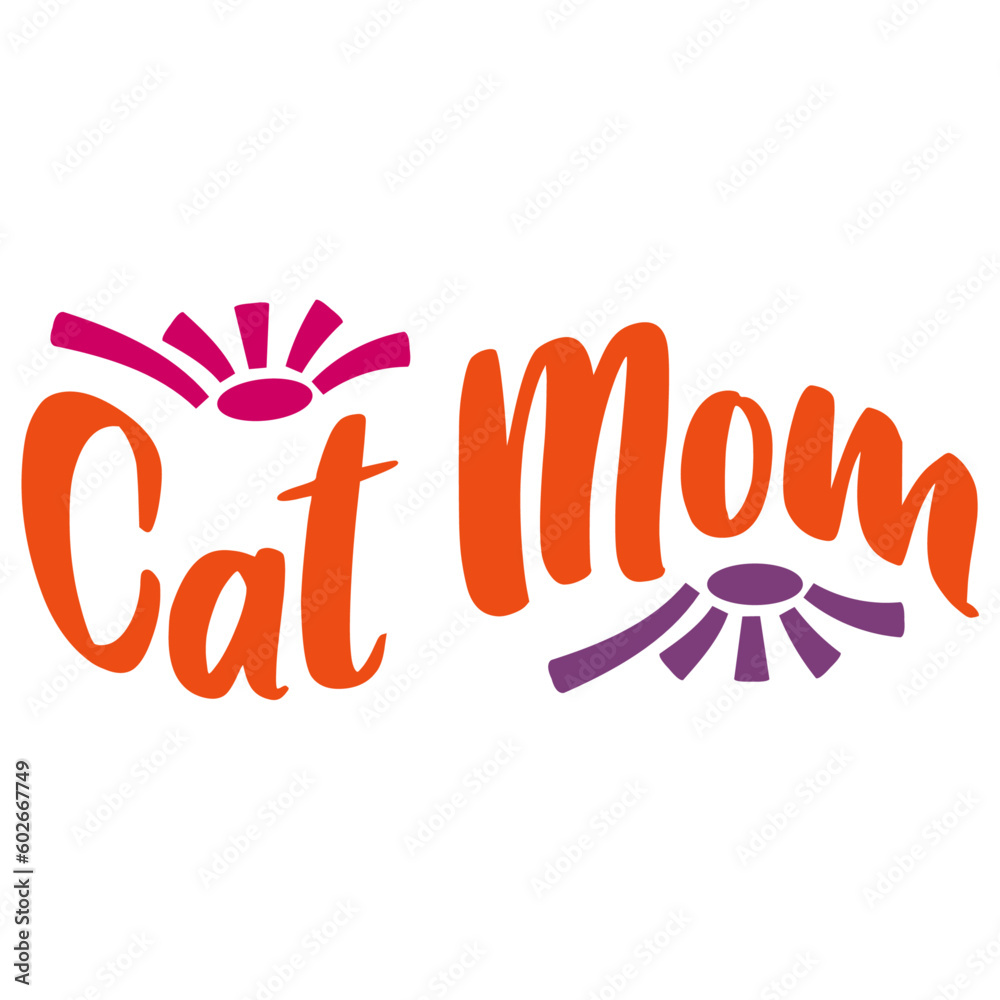 Obraz premium Retro Cat T-shirt Design, Vector