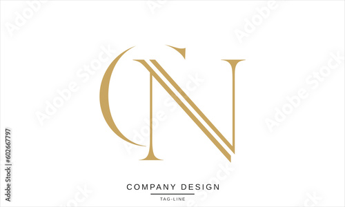 CN, NC, Abstract Letters Logo Monogram