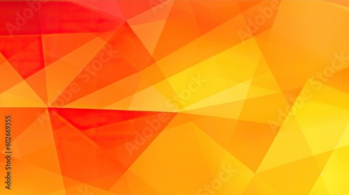 Yellow orange red abstract background for design. Geometric shapes. Triangles  squares  stripes  lines. Color gradient. Modern  futuristic. Colorful. Bright. Web banner