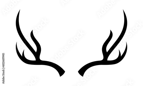 deer horn antler vector icon logo