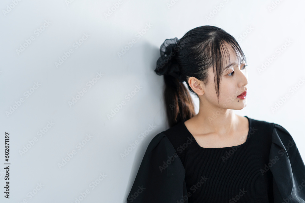 爽やかな若い女性 爽やかな若い女性