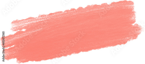 Pink charcoal brush stroke isolated for decoration.