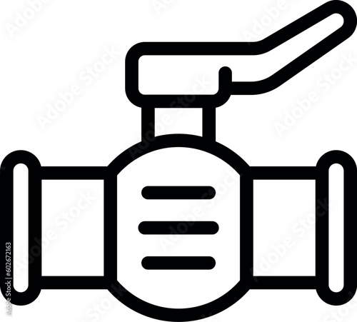 Oil tap pipeline icon outline vector. Tank fuel. Chemical delivery