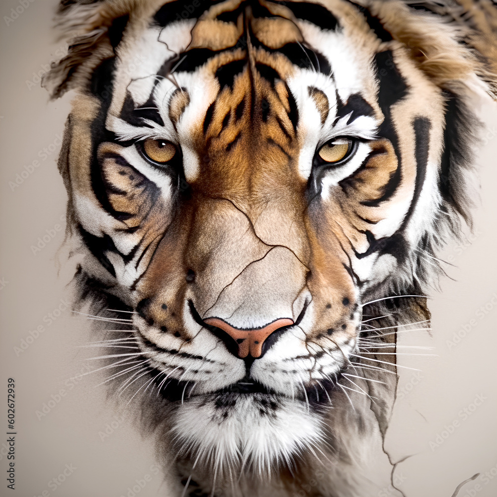 Fototapeta premium Majestic Tiger. Fearless and fierce